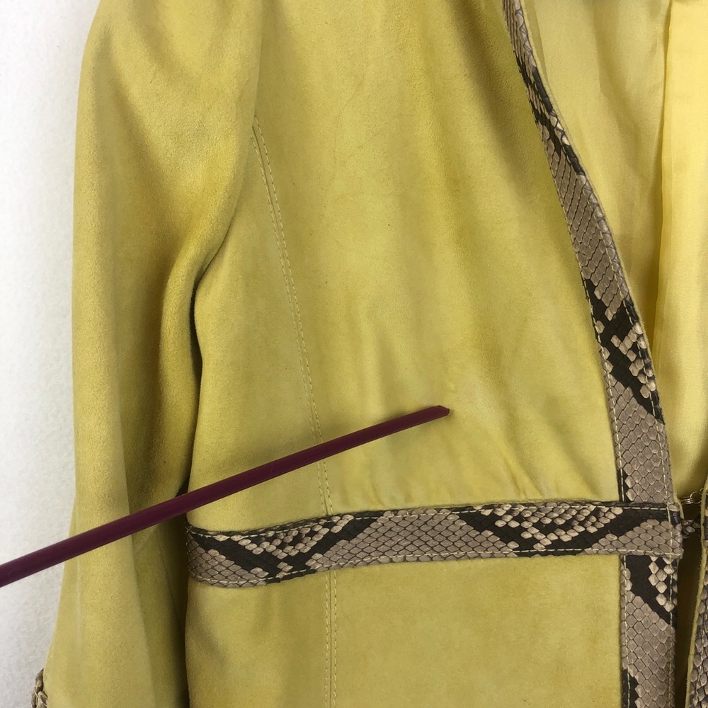 Valentino | Women’s Lime Green Python Skin Blazer - Picture 6 of 16